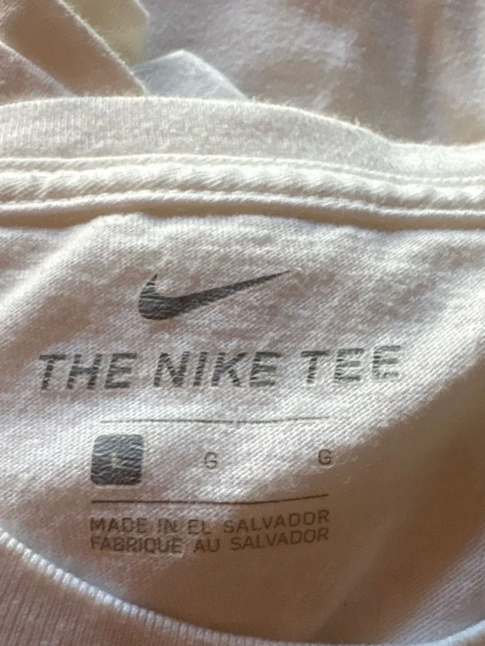 Nike White Tee with Gray Logo